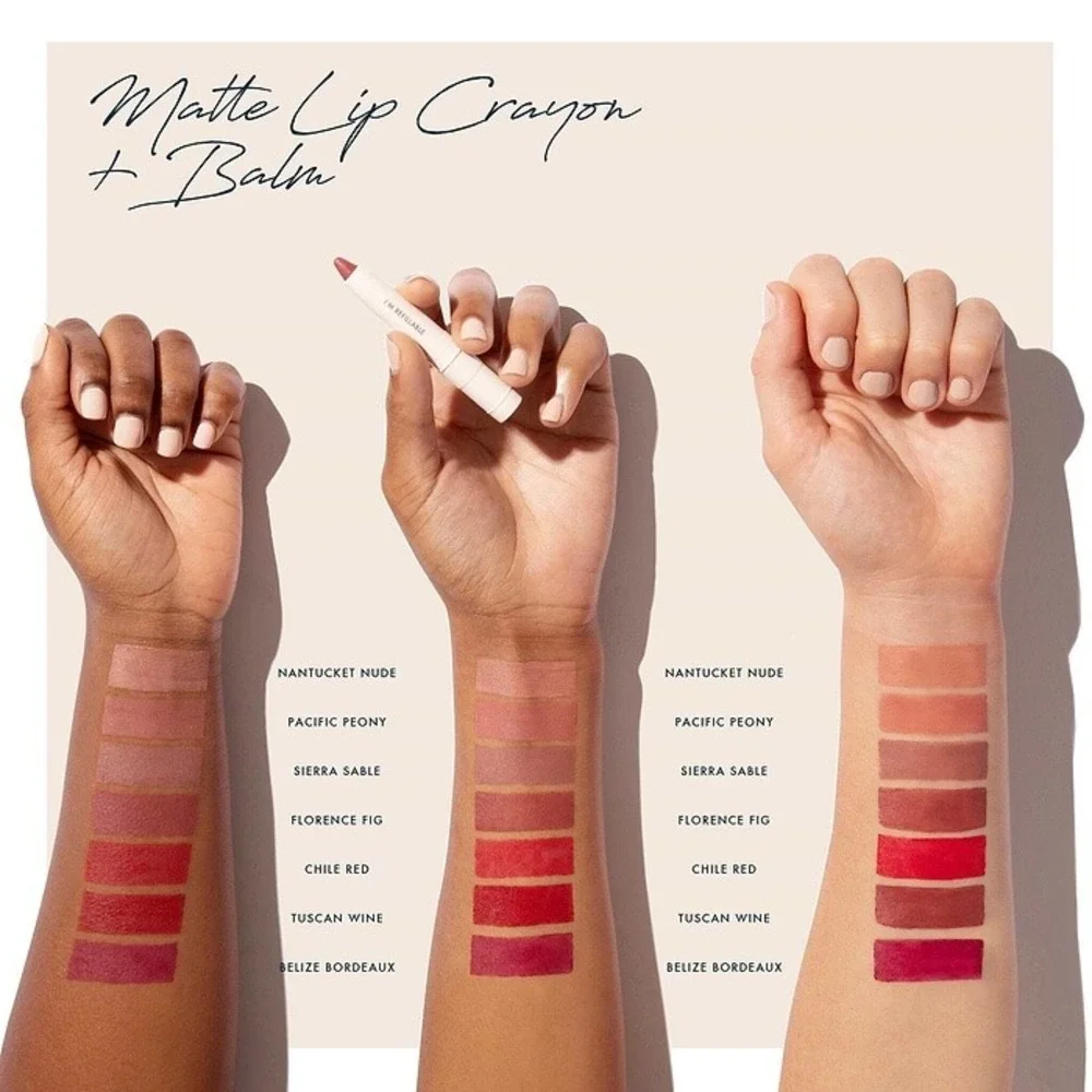 treStiQue Mini Matte Lip Crayon Chile Red‎ Travel Size .02 oz Makeup Lipstick